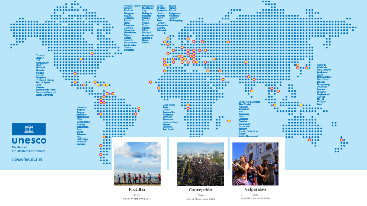 Ciudades creativas de la música chilenas celebran aniversario